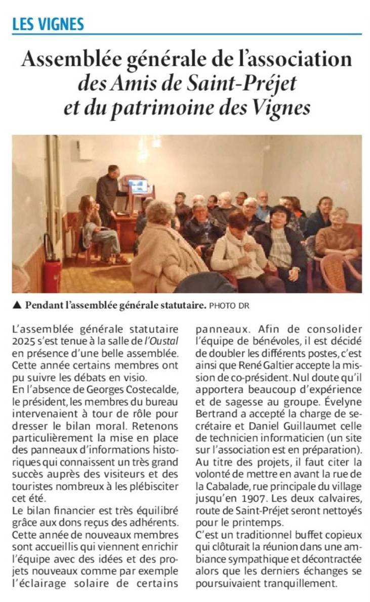 La Lozère Nouvelle parle de l'AG 2025